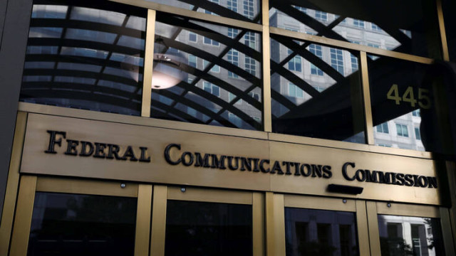 Signage of the Federal Communications Commission Headquarters in Washington, D.C., U.S